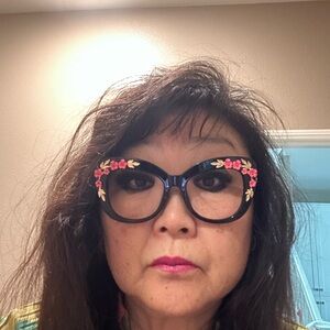 Black and Pink Rectangular Glasses Accessories